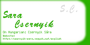 sara csernyik business card